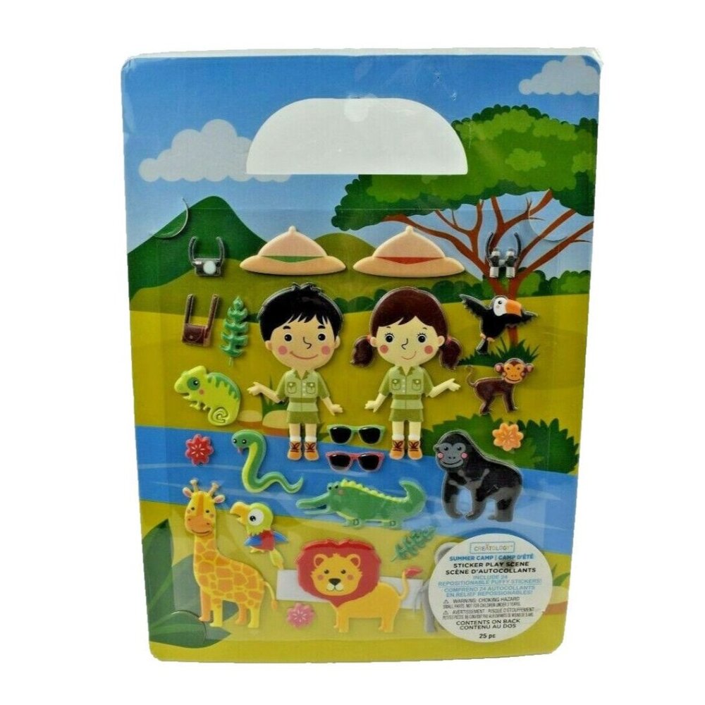 Creatology Summer Camp 2 Sticker Play Scene 24 Puffy Stickers New